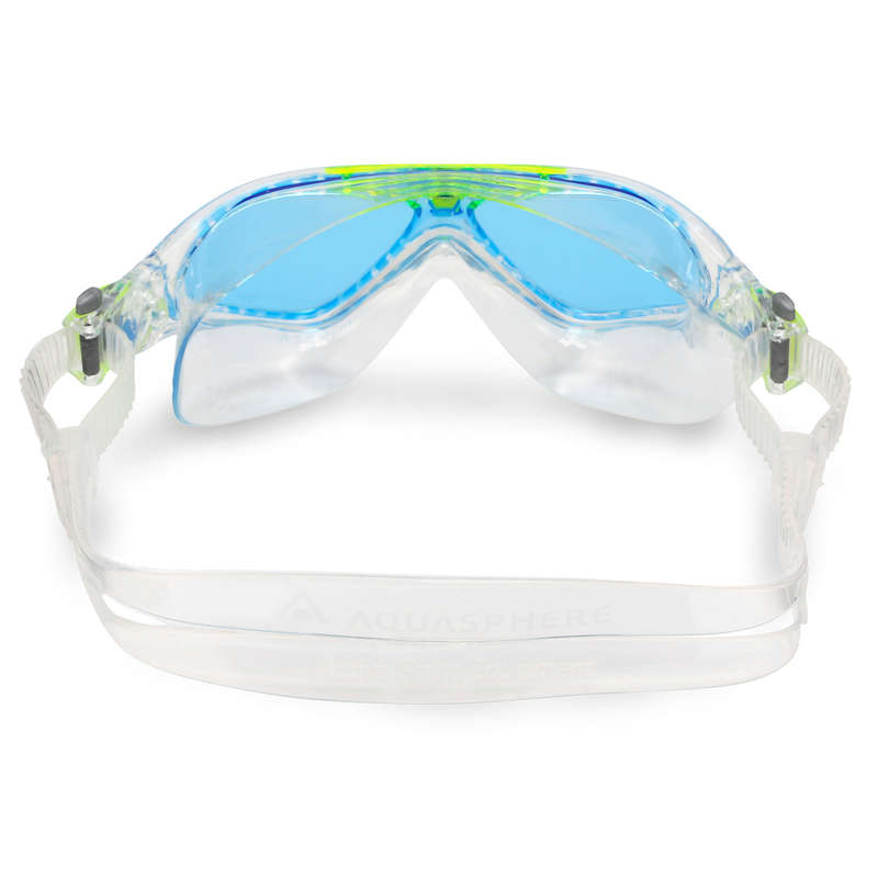 Aquasphere Vista Junior - Blue Tinted Lens - Transparent/Green Swim Mask