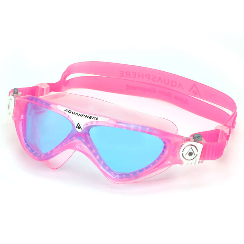 Aquasphere Vista Junior - Blue Tinted Lens - Pink/White Swim Mask