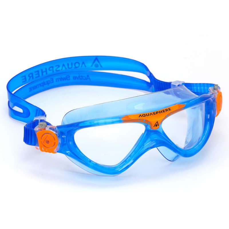 Aquasphere Vista Junior - Clear Lens - Blue/Orange Swim Mask