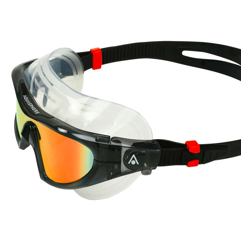 Aquasphere Vista Pro - Orange Titanium Mirrored Lens - Grey/Black Swim Mask