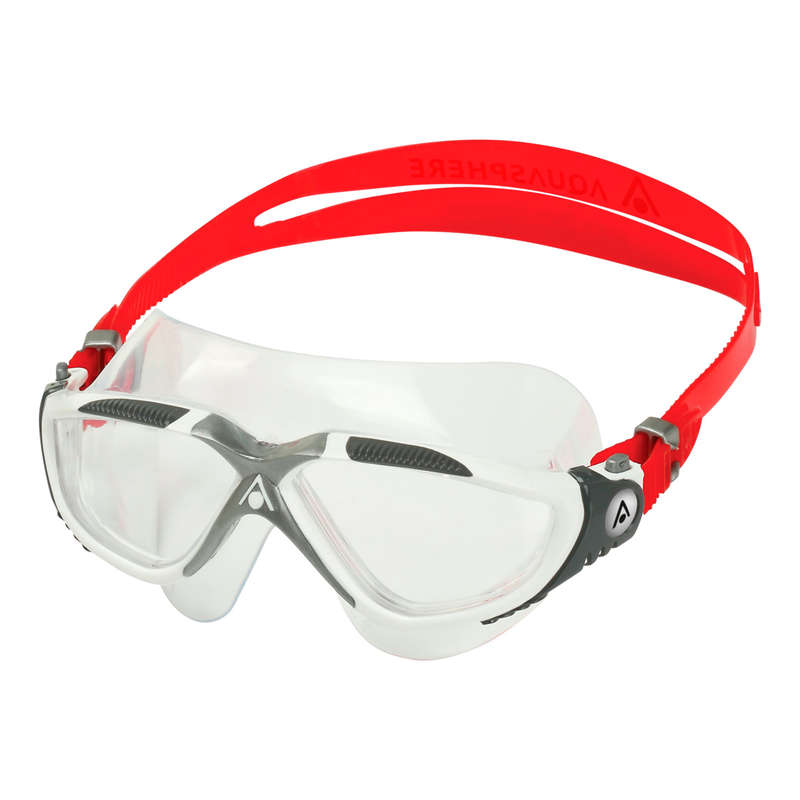 Aquasphere Vista - Clear Lens - White/Red Swim Mask