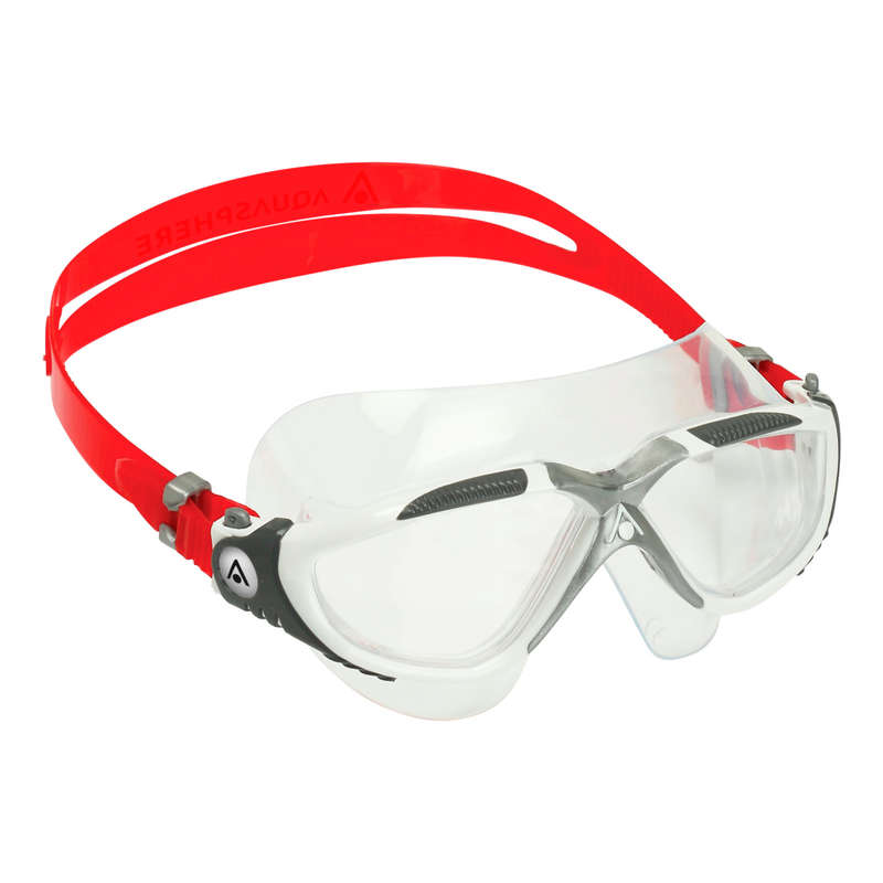 Aquasphere Vista - Clear Lens - White/Red Swim Mask