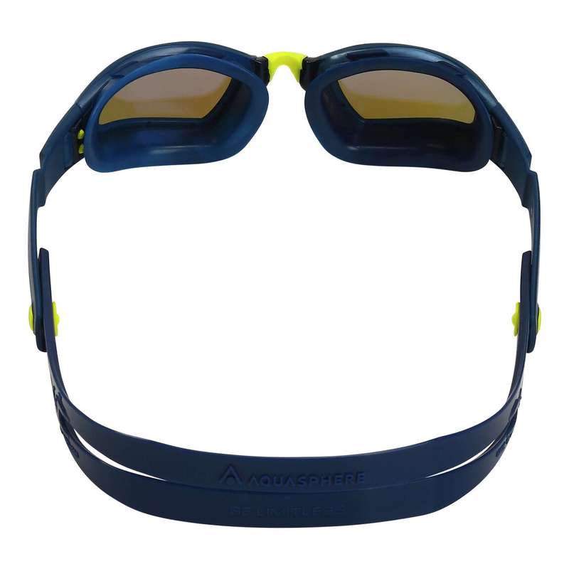 Aquasphere Ninja - Blue Titanium Mirrored Lens - Navy/Navy Swim Racing Goggles