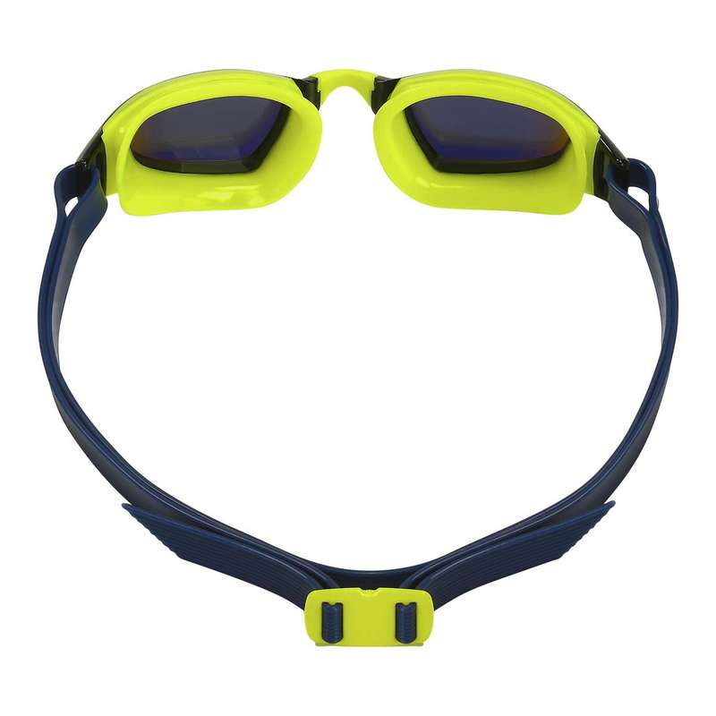 Aquasphere Xceed - Yellow Titanium Mirrored Lens - Bright-Yellow/Navy Swim Racing Goggles