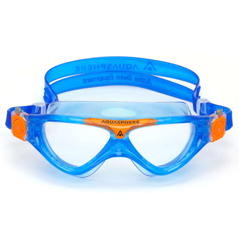 Aquasphere Vista Junior - Clear Lens - Blue/Orange Swim Mask