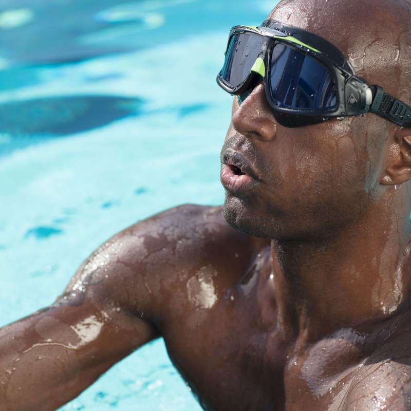 Aquasphere Seal 2.0 - Smoke Lens - Black/Green Swim Mask