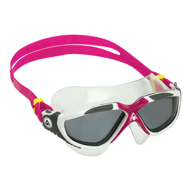 Aquasphere Vista - Smoke Lens - White/Raspberry Swim Mask