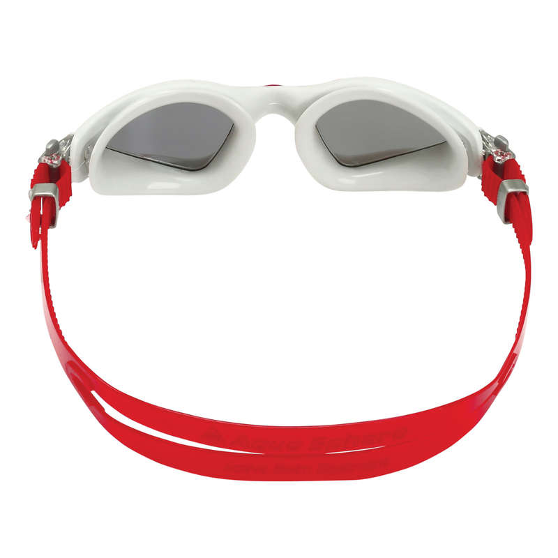 Aquasphere Kayenne - Silver Titanium Mirrored Lens - Grey/Red Swim Goggles
