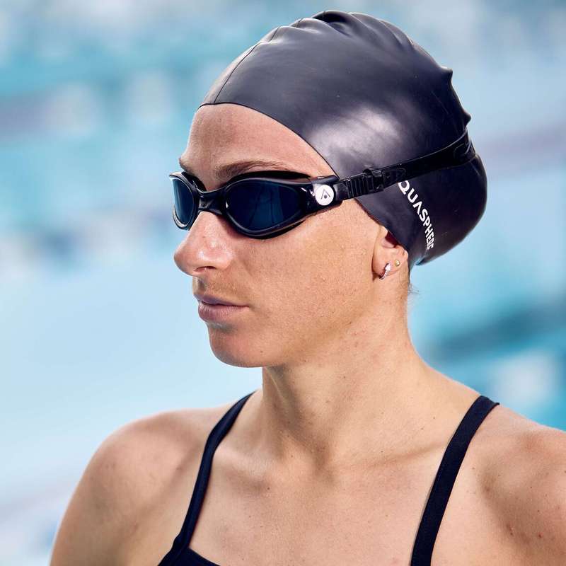 Aquasphere Kaiman - Smoke Lens - Black/Black Swim Goggles