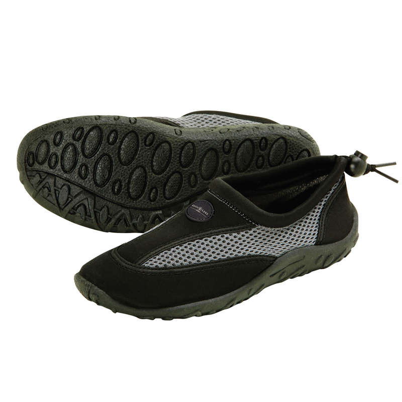 Aqualung Cancun - Adult Beach Footwear - Black/Silver