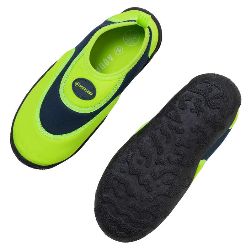 Aqualung BeachWalker - Kids' Beach Footwear - Green/Navy Blue