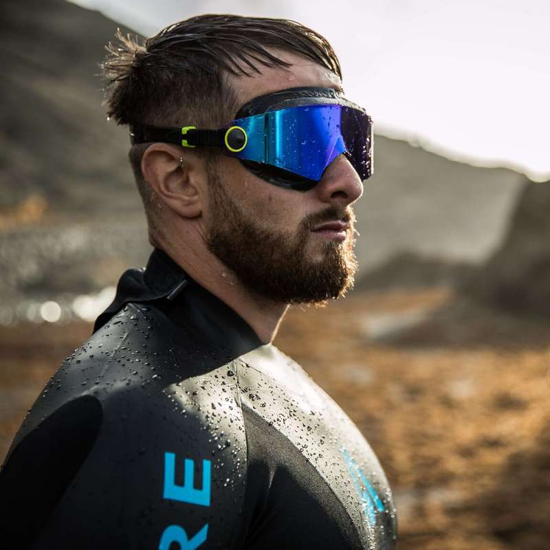 Aquasphere DEFY. Ultra - Blue Titanium Mirrored Lens - Swim Mask