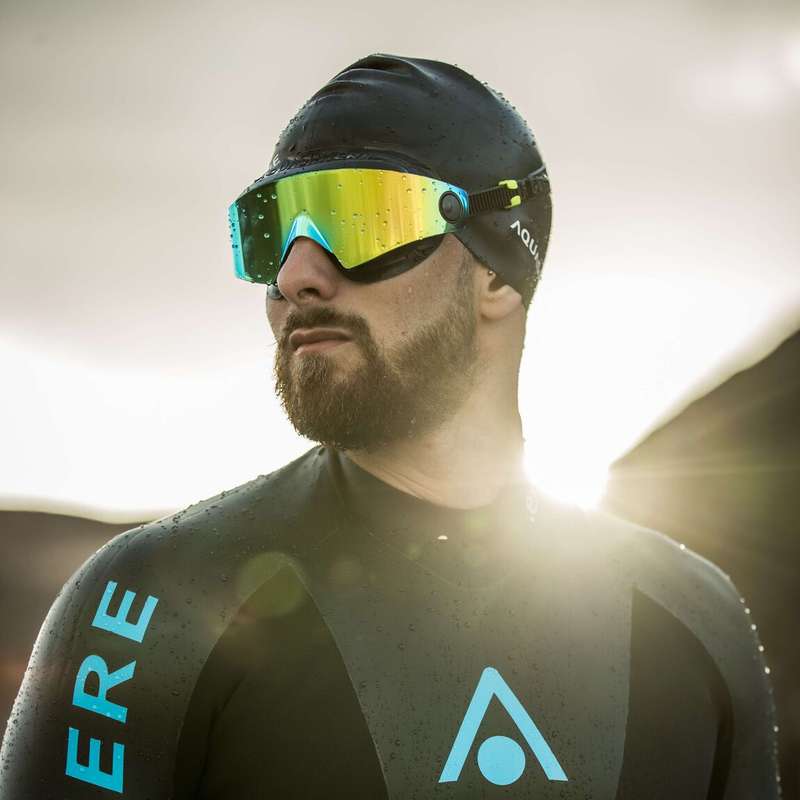 Aquasphere DEFY. Ultra - Yellow Titanium Mirrored Lens - Swim Mask