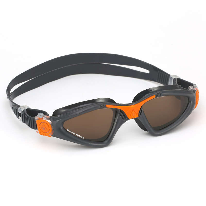 Aquasphere Kayenne - Brown Polarized Lens - Grey/Orange Swim Goggles