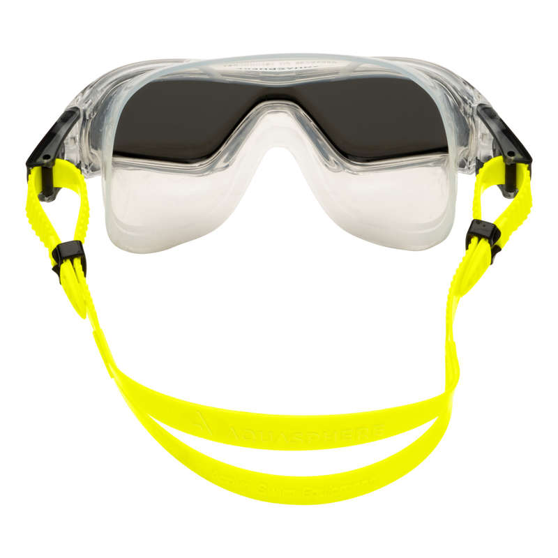 Aquasphere Vista Pro - Silver Titanium Mirrored Lens - Yellow Swim Mask