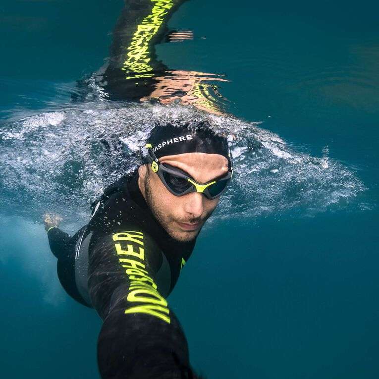 Aquasphere Kayenne - Photochromatic Lens - Grey/Green Swim Goggles