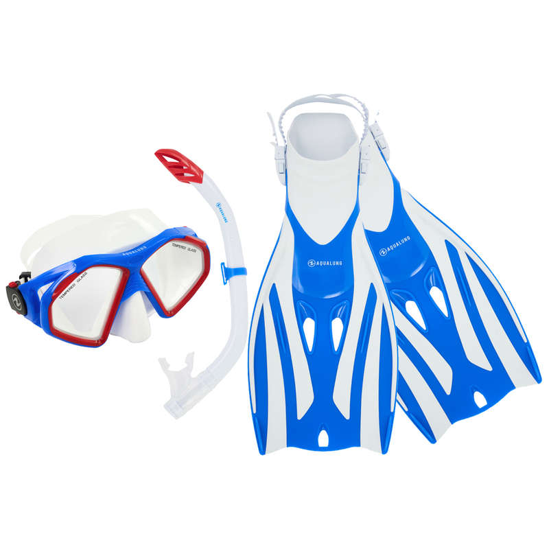 Aqualung Hawkeye Fizz Adult Snorkeling Set - Blue