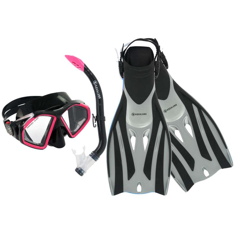 Aqualung Hawkeye Fizz Adult Snorkeling Set - Pink