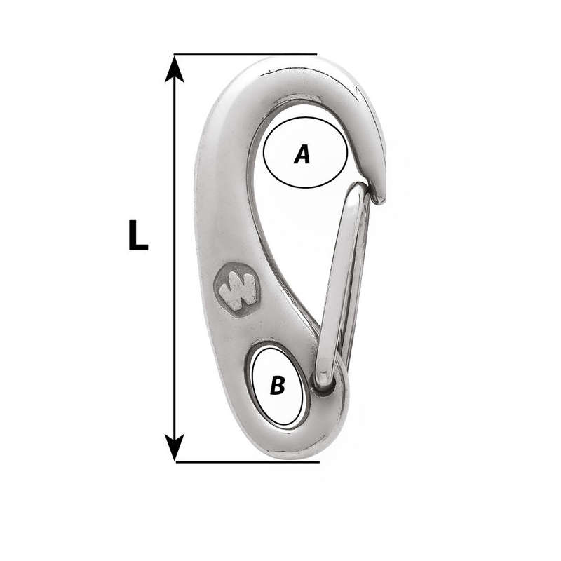Wichard Safety Snap Hook - Length: 75 mm
