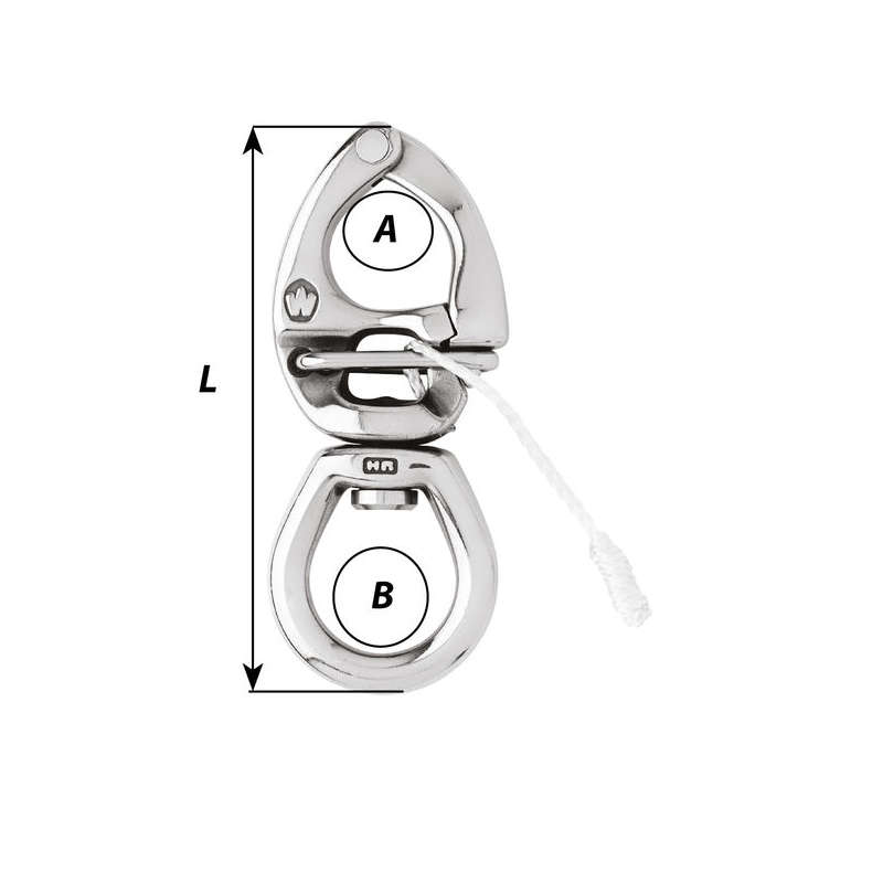 Wichard HR Quick Release Snap Shackle - With Large Bail - Length: 120 mm