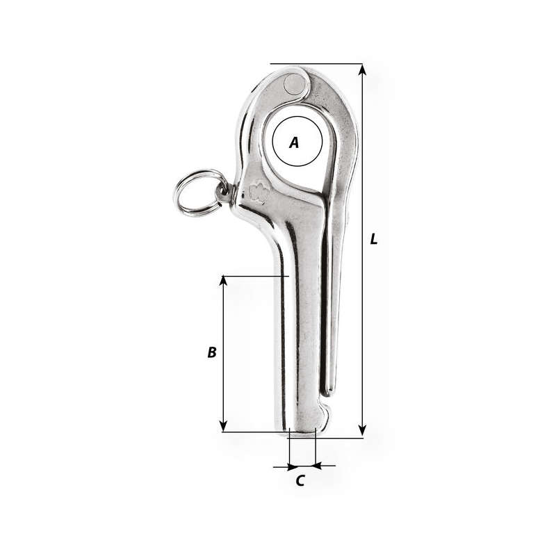 Wichard Pelican Lifeline Hook - Length: 100 mm - M8x125