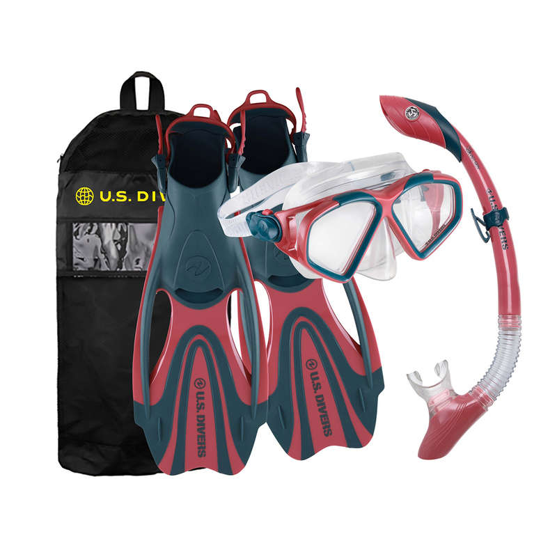 U.S. Divers Cozumel TX II - Adult Snorkeling Set - Coral/Navy