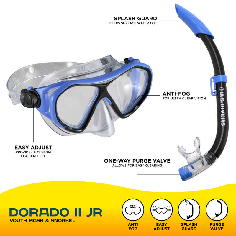 U.S. Divers Dorado II - Junior Snorkeling Combo - Pink