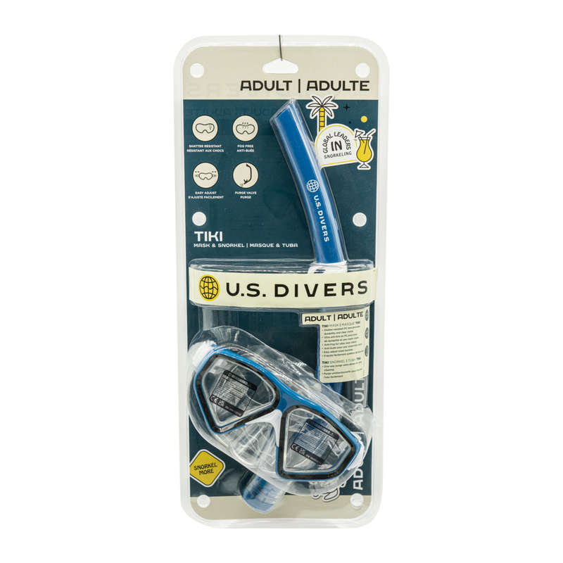 U.S. Divers Tiki - Adult Snorkeling Combo - Blue