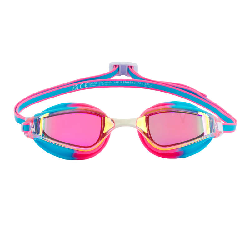 Aquasphere Fastlane Pink Titanium Mirrored Swimming Goggles