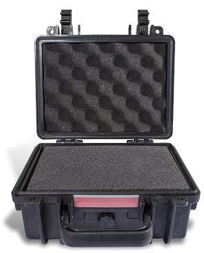 HARD CASE 225X185X115MM OD WITH FOAM BLACK WATER & DUST PROOF (19208)