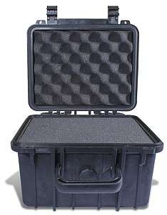 HARD CASE 225X185X115MM OD WITH FOAM BLACK WATER & DUST PROOF (19208)