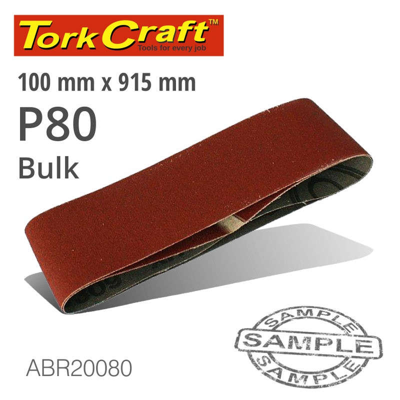 Tork Craft Sanding Belt 100x915mm 80 Grit Bulk