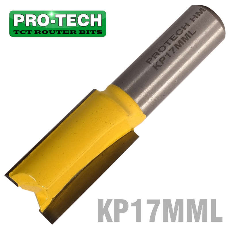 Pro-Tech Straight Bit 17mm X 32mm Cut 2 Flute Metric 1/2" Shank