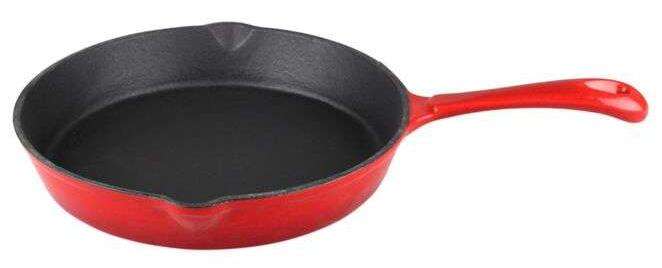 Gourmand Round Cast Iron Skillet Pan - Cherry (SR037AC)