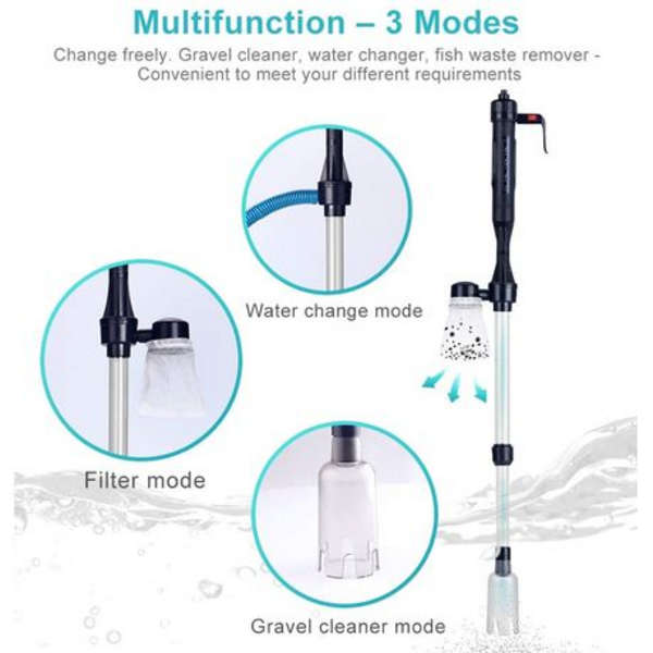 iLonda Electric Aquarium 3-in-1 Gravel Cleaner