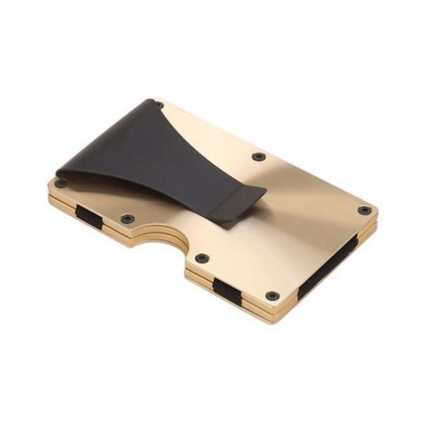 T4U Aluminium Minimalist Card Holder &amp; Money Clip RFID Blocking