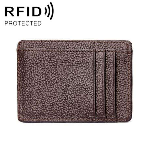 T4U Leather Minimalist Card Wallet - RFID Blocking