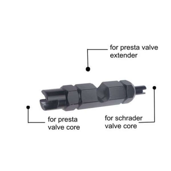 T4U Tubeless Valve Set with Tools and 4 Cores (40mm)
