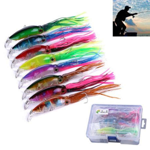 HENGJIA 8pc Squid Jigs 10cm, 16.6g Each
