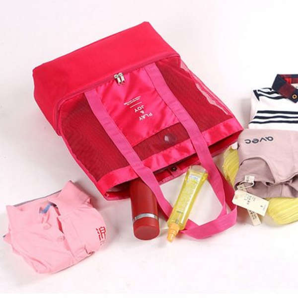 Mesh Beach Bag with Detachable Insulated Cooler