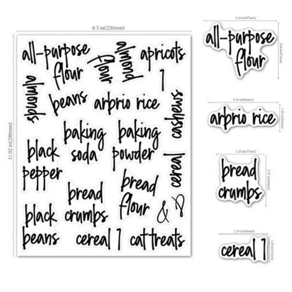 168 Piece Kitchen/Pantry Adhesive Label Set