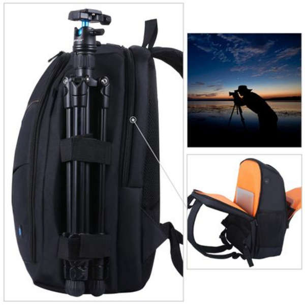 PULUZ Camera Backpack. Waterproof, Scratch-proof with Rain Cover (Black)