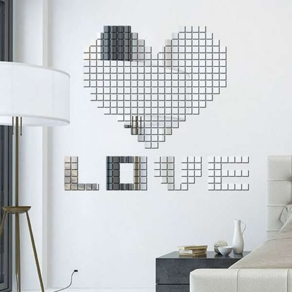 100x Acrylic Mirror Mosaic (Self-Adhesive - 4x4cm each)