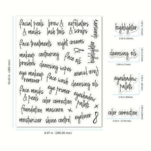 189 Piece Bathroom &amp; Beauty Adhesive Label Set