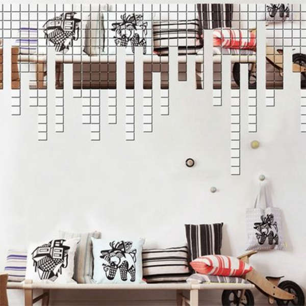 100x Acrylic Mirror Mosaic (Self-Adhesive - 4x4cm each)