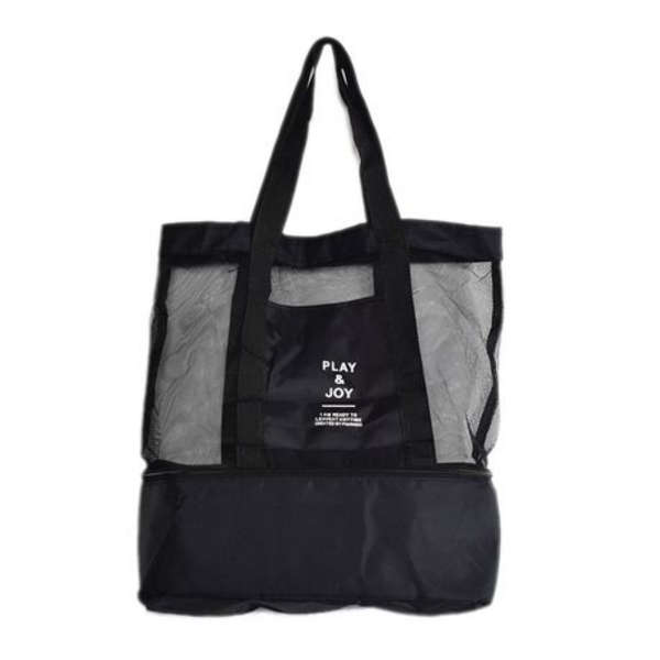 Mesh Beach Bag with Detachable Insulated Cooler