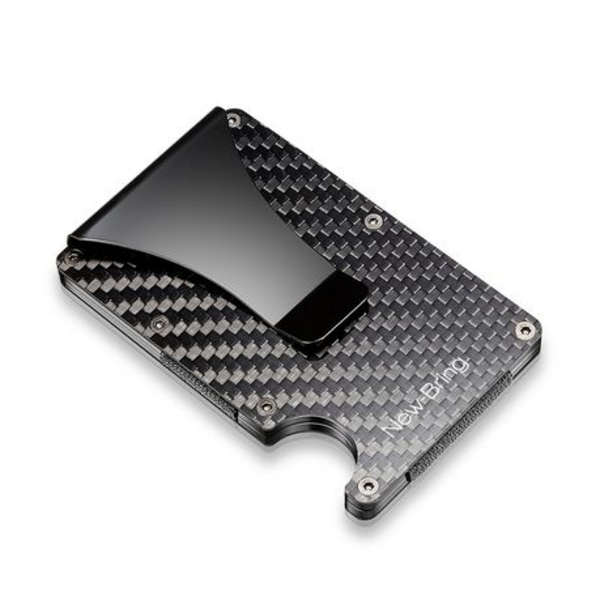 New-Bring Aluminium Minimalist Card Holder &amp; Money Clip RFID Blocking