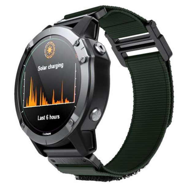 LOBO 26mm QuickChange Nylon Strap for Garmin Fenix 3/5X/6X/7X &amp; More.