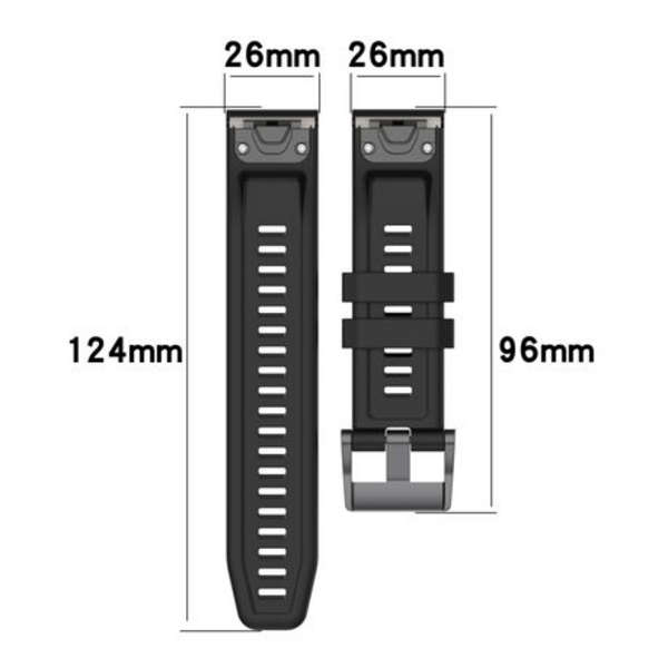 5by5 26mm Quick Fitting Silicone Strap for Garmin(Compatibility List Below)