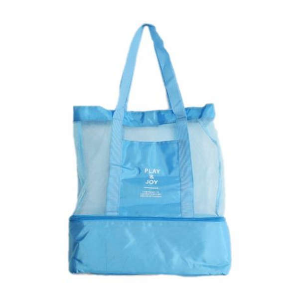 Mesh Beach Bag with Detachable Insulated Cooler